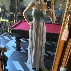 Elegant Strapless Maxi Dress